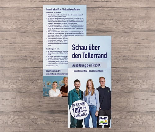 Flyer FRoSTA Industriekauffrau-Mann Teaserbild